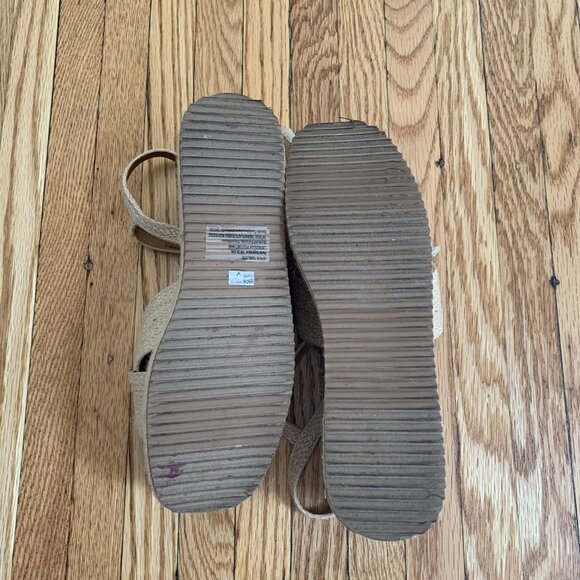 American Eagle Platform Espadrille Jute Sandals - Picture 4 of 4